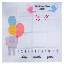 Adore Memories! Baby Milestone Bedsheet for Photoshoot with Props - Grey Elephant-image-77