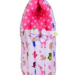 Babytoons Cotton New Born Baby Quilt/Sleeping Bag Baby Carry Nest (0-12 Months) Pink-image-78