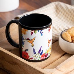 Kolorobia Humming Bird Inspired Black Mug - 325 ml-image-94