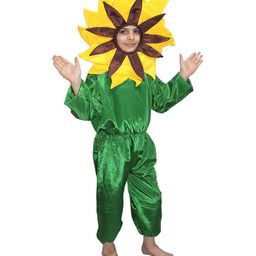 Kaku Fancy Dresses Flower Theme Annual Function Costume Set - Yellow-image-12