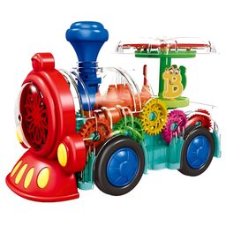 VELLIQUE Gear Display Transparent Gear Bump & Go Function Vehicle Toy for Kids 360 Degree Rotating Concept Racing with Lights and Sound Battery Operated Train Loco Engine Toy-16