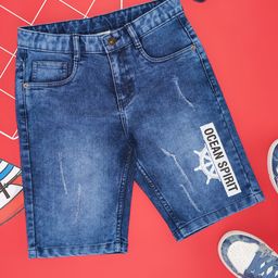 Pantaloons Junior SolidShorts - Blue-image-2