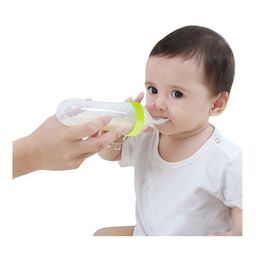 NeonateCare Squeeze Style Bottle Feeder With Dispensing Spoon Green - 90 ml - Multicolor ( color and design may vary) image 2
