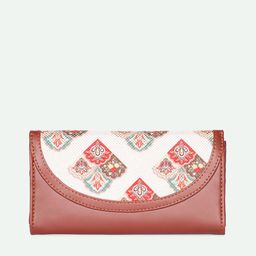 ZOUK Women Seashell Motif White Kyra Flap Wallet image 3