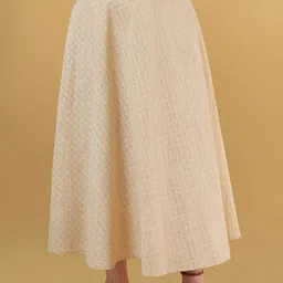 Nilam India Self-Designed Warp Flared Midi Skirt-picture-24