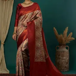 Shriyangan Woven Design Zari Pure Silk Kanjeevaram Saree-picture-27