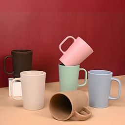 eha Beige & Pink Solid Matte Mugs Set of Cups and Mugs-47