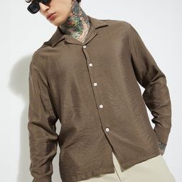 max Men Textured Cuban Collar Casual Shirt-image-52
