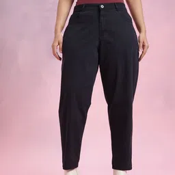 DressBerry Curve Women Plus Size Slouchy Fit Stretchable Jeans-image-4