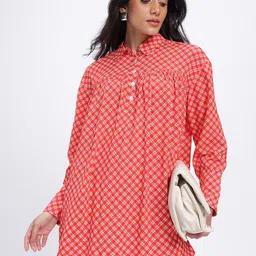 glitchez Vibe Check Gathered Detail Shirt-Style Dress-picture-10