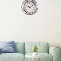 Ancient Clock Makers Round Silver Wood Wall Clock-image-91
