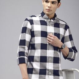 Arrow Pure Cotton Manhattan Slim Fit Button-Down Collar Checked Casual Shirt-picture-14