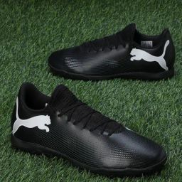 Puma Men's FUTURE 7 PLAY TT Black Football Shoes-36