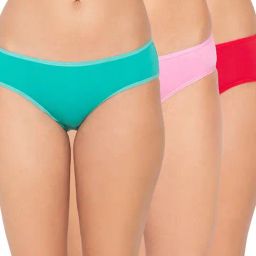 Candyskin Multicolor Cotton Bikini Panty (Pack Of 3)-image-100