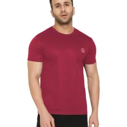 Chkokko Maroon Regular Fit Sports T-Shirt-image-94