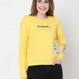 Vero Moda Yellow Graphic Print Sweatshirt-picture-1