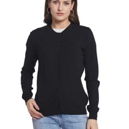 METTLE Black Solid Regular Fit Cardigan-picture-36