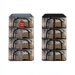 Aura Black Set of 6 Regular Drawer Organiser Organisers-10