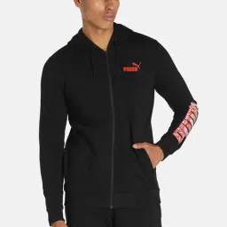 Puma Black Full Sleeves Hooded Jacket-image-37
