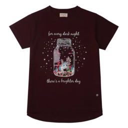 Gini & Jony Kids Maroon Applique Top-image-30