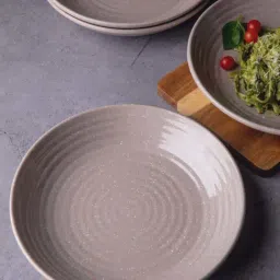 Goodhomes Grey Melamine Pasta Plate - Set of 4-48
