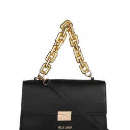 PELLE LUXUR Black Medium Handbag-picture-30