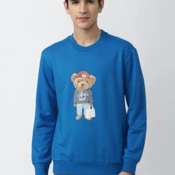 Forever 21 Blue Regular Fit Printed Sweatshirt-image-31