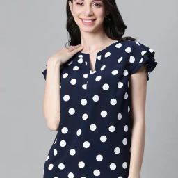 Oxolloxo Navy & White Polka Dot Top-picture-9
