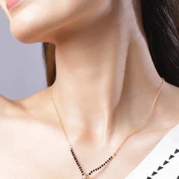 Rubans Gold-Tone Plated Black Mangalsutra for Women-picture-35