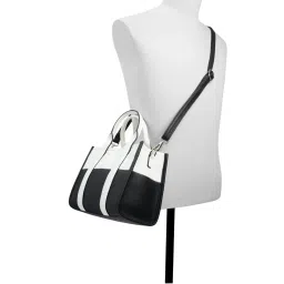 Call It Spring Black & White Color Block Handbag image 4