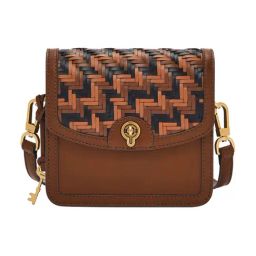 Fossil Ainsley Brown Woven Small Cross Body Bag-14