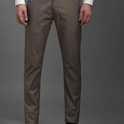 Louis Philippe Sport Men Striped Super Slim Fit Mid-Rise Trousers-picture-46