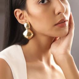 Priyaasi Classic Gold Brass Earrings-43