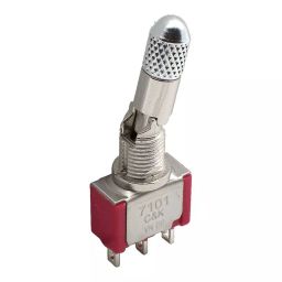 C&K COMPONENTS Toggle Switch, Spdt, 0.4Va, 20V, Tht, 7101SYAV2BE-3