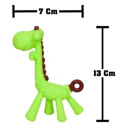 Kritiu Set Of 2 Giraffe Shape & Rattle Handle Teethers - Green image 2