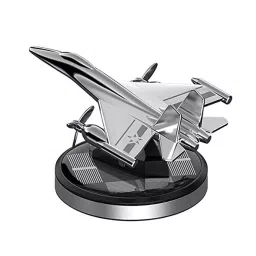 Cartronics Fighter Jet Shaped Solar Powered Car Air Freshner Silver-6