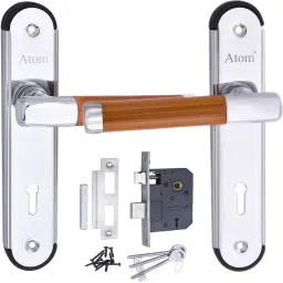 Atom Iron White Door Handle Lock Set, M.Z.1.TeakLegend-2-image-2