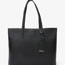 Calvin Klein Pu Black Logo Tote Bag-image-24