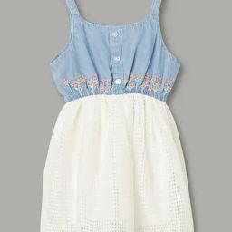 Juniors by Lifestyle Girls Blue Cotton Dress-image-41
