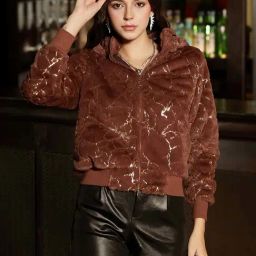 Campus Sutra Brown Regular Fit Textured Jacket-picture-44