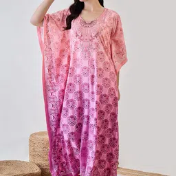 The Kaftan Company Printed Maxi Nightdress-image-14