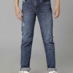 Under Fourteen Only Kids Navy Distressed Jeans-picture-25