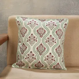 Fabindia Gulbagh Multicolor Cotton Printed Cushion Cover-image-59