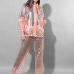 Dollar Orange Rain Jacket With Pants-image-11
