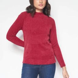 AND Red Self Pattern Top-image-30