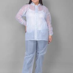 Dollar White Rain Jacket With Pants-image-42
