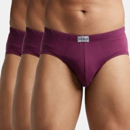 Jockey 8035 Maroon Super Combed Cotton Poco Briefs with Ultrasoft Concealed Waistband - Pack of 3-image-9