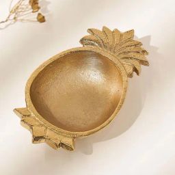 Living Scapes by Pantaloons Gold Aluminium Decorative Bowl-20