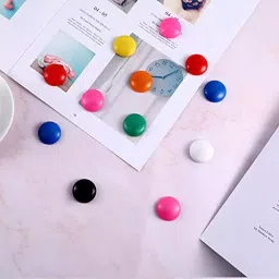 EDUWAY Magnetic Button Set Multicolour 30 mm Diameter for Stick Notes, Photos, Charts and More (Set of 10) image 4