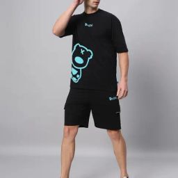 Griffel Black Cotton Loose Fit Printed Co-Ord Set-image-46